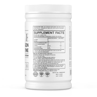 Vezzyl - Collatine - Premium Collagen Peptides + Creatine with Vitamin C, Hyaluronic Acid and Magnesium for Skin, Hair, Nails, Bone & Joint, Muscle, Immune and Cognitive Aid (.55 LB (250 G/8.8 OZ) - Maple Wellness Supplements