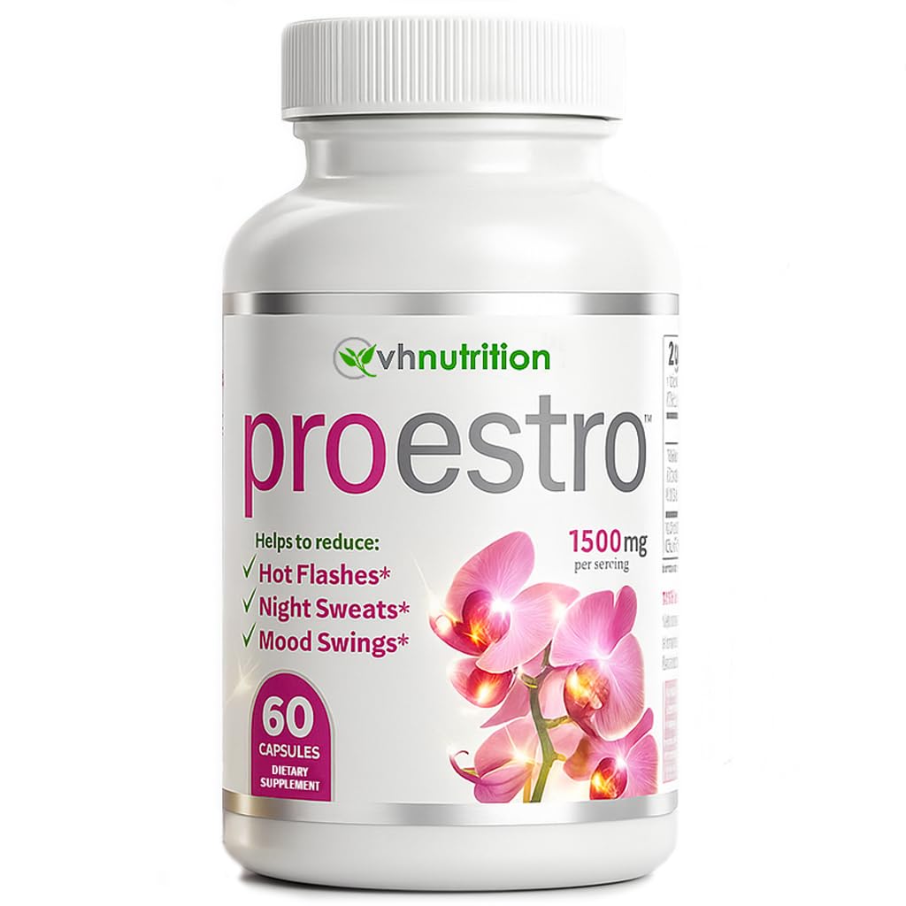 VH Nutrition PROESTRO | Estrogen Support* Supplement for Women | Extra Strength Hormone Balance* for Her | 60 Capsules in Easy to Swallow Pills - Maple Wellness Supplements