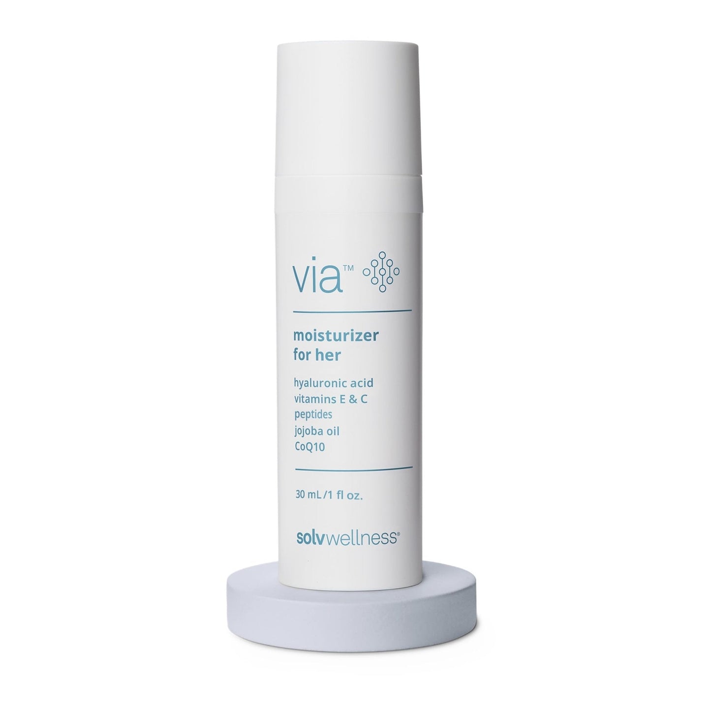 Via by Solv Wellness Vaginal Moisturizer Cream for Women, Non-Hormonal, Water-Based, Made with Hyaluronic Acid, Vitamins, Peptides, Jojoba Oil, 30 ml - Maple Wellness Supplements