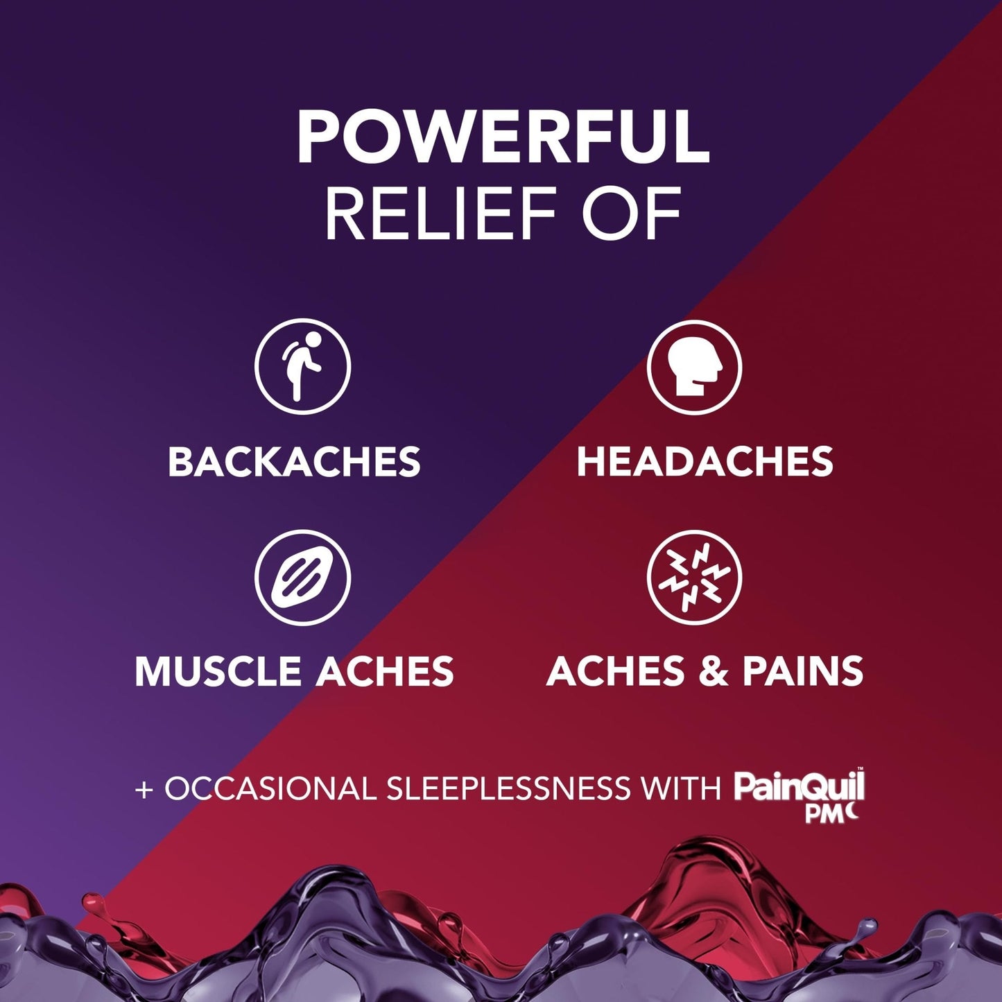 Vicks PainQuil & PainQuil PM Pain Relief Liquid, 1000mg Acetaminophen, 2x12 oz - Maple Wellness Supplements