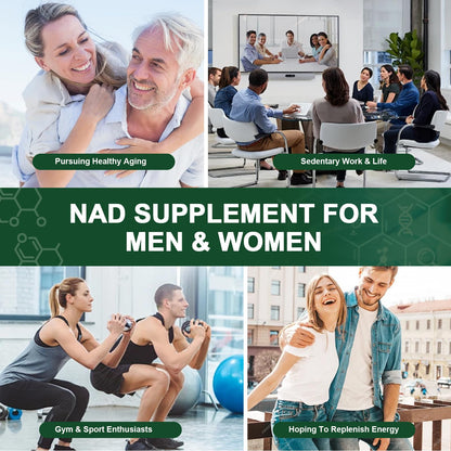 Vikaywoo NAD Supplement 1585 Mg -True NAD & Resveratrol, NMN Alternative Liposomal NAD+ for Women & Men, Support Cellular Health, Stamina & Healthy Aging - 120 Capsules - Maple Wellness Supplements