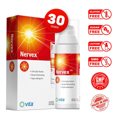 Vita Sciences Nervex Powerful Neuropathy Cream: Advanced Natural Relief for Peripheral Neuropathy, Fibromyalgia, and Fast Comfort Treatment for Feet, Hands, Legs, and Toes - Maple Wellness Supplements