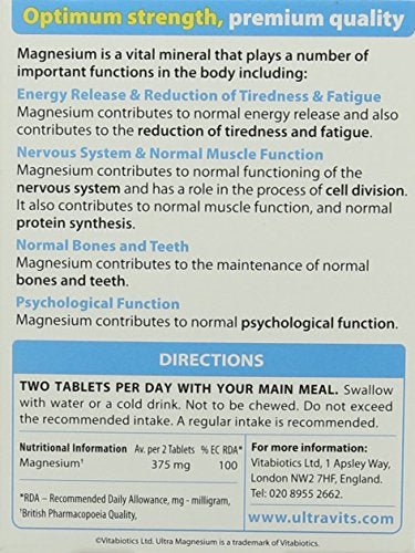 Vitabiotics Ultra Magnesium Tablets, Pack of 60 - Maple Wellness Supplements