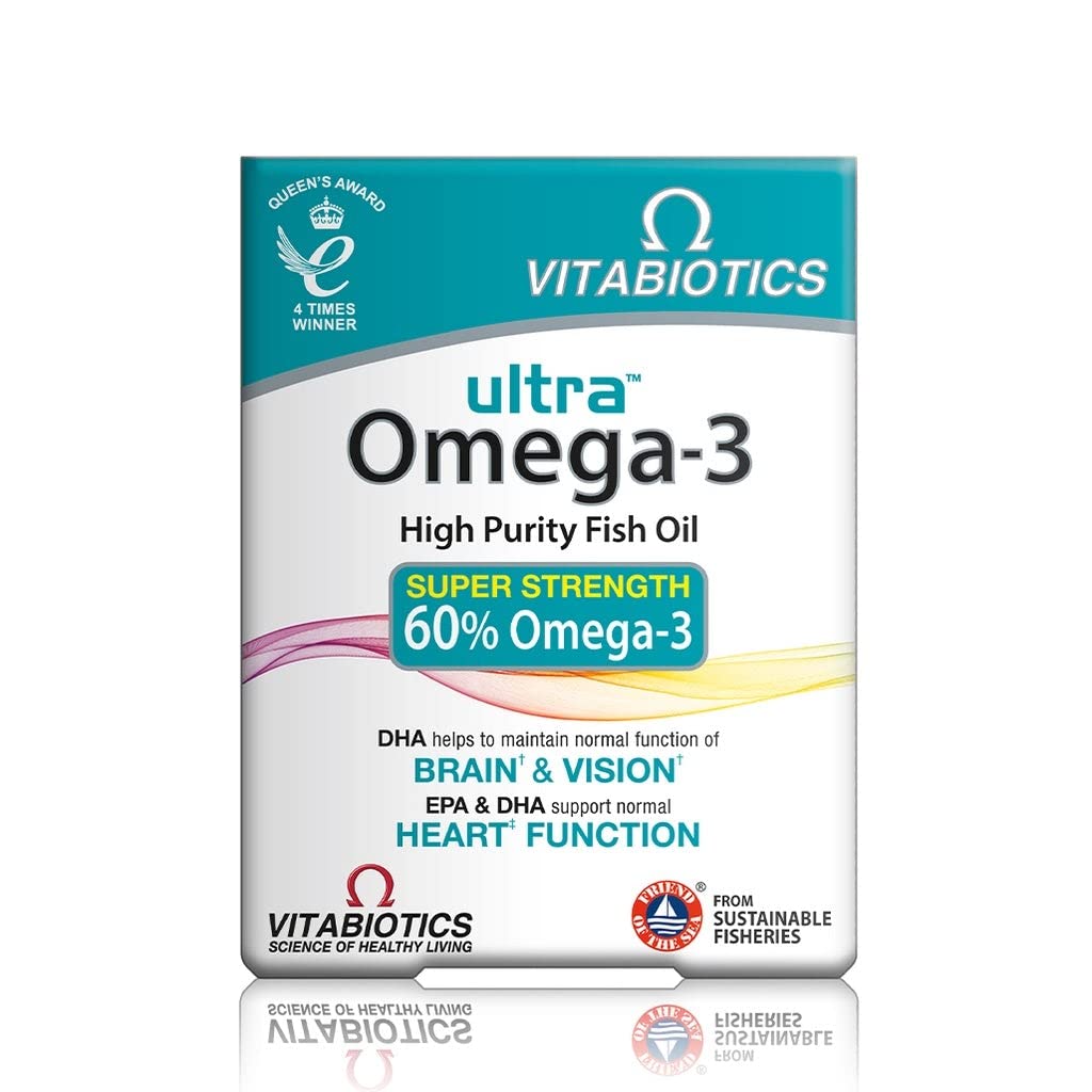Vitabiotics Ultra Omega-3 Fish Oils Capsules with DHA EPA Nutritional Supplements - Maple Wellness Supplements