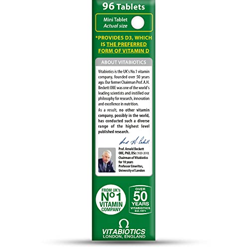 Vitabiotics Ultra Vitamin D Tablets 1000IU Optimum Level -96 count (Pack of 1) - Maple Wellness Supplements