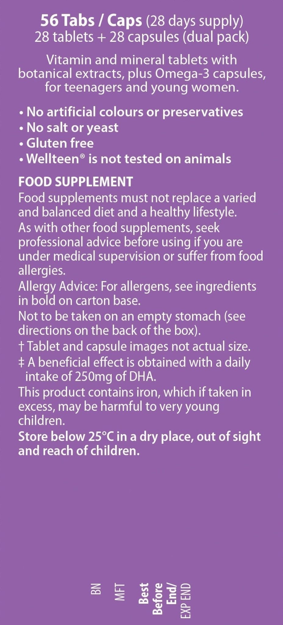 Vitabiotics Wellteen Her Plus - 56 Tablets/Capsules, 56 Count (Pack of 1) - Maple Wellness Supplements