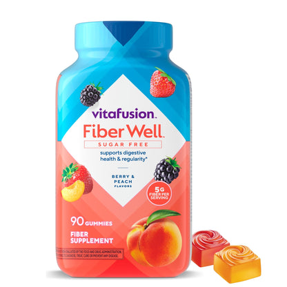 Vitafusion Fiber Well Gummy Vitamins, 90 Count (Packaging May Vary) - Maple Wellness Supplements
