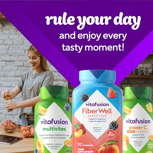 Vitafusion Fiber Well Gummy Vitamins, 90 Count (Packaging May Vary) - Maple Wellness Supplements