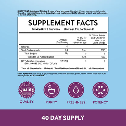Vitafusion Fiber Well Sugar Free Fiber Supplement & Digestive Advantage Probiotic - Maple Wellness Supplements
