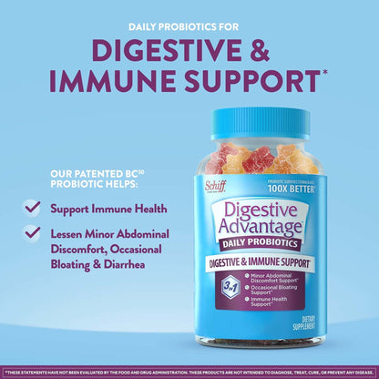 Vitafusion Fiber Well Sugar Free Fiber Supplement & Digestive Advantage Probiotic - Maple Wellness Supplements