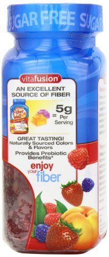 Vitafusion Fiber Well Sugar Free Fiber Supplement, Peach, Strawberry And Blackberry - Maple Wellness Supplements