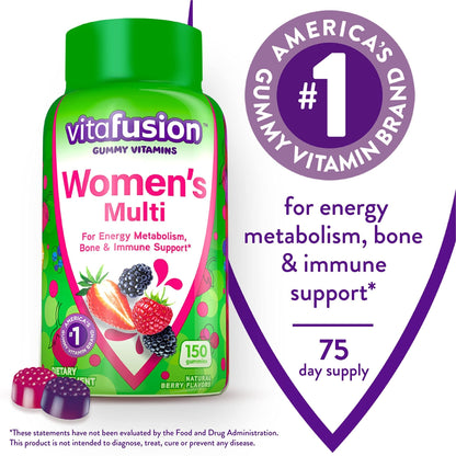 Vitafusion Fiber Well Sugar Free Fiber Supplement & Womens Multivitamin Gummies - Maple Wellness Supplements