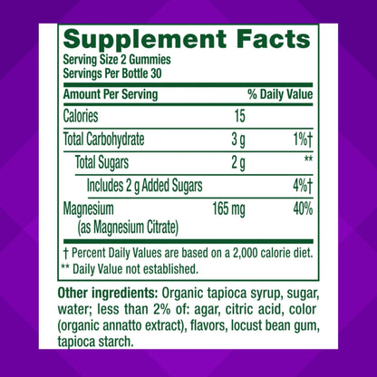 vitafusion Magnesium Gummy Supplement, Bring calm to your vitamin routine, Tropical Citrus Flavor, 60 Gummies - Maple Wellness Supplements