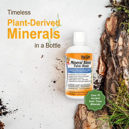Vital Earth Minerals Fulvic Humic Mineral Blend Liquid – Fulvic Acid Supplement with 70+ Trace Minerals, Electrolytes for Recovery - Maple Wellness Supplements
