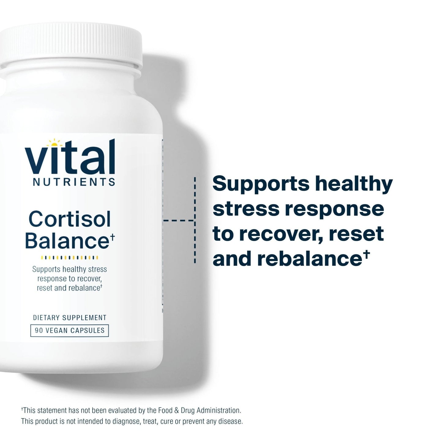 Vital Nutrients Cortisol Balance | Vegan Adrenal Support Supplements | Cortisol Manager Supports Energy & Stress Levels | Ashwagandha & Magnesium for Relaxation | Gluten, Dairy, Soy Free | 90 Capsules - Maple Wellness Supplements