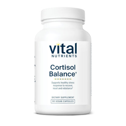 Vital Nutrients Cortisol Balance | Vegan Adrenal Support Supplements | Cortisol Manager Supports Energy & Stress Levels | Ashwagandha & Magnesium for Relaxation | Gluten, Dairy, Soy Free | 90 Capsules - Maple Wellness Supplements