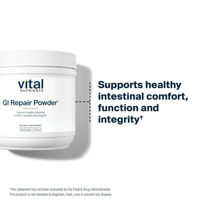 Vital Nutrients GI Repair Powder - Leaky Gut Powder with L Glutamine and Zinc - Digestive Enzyme Supplement to Support Gut Health - Maple Wellness Supplements