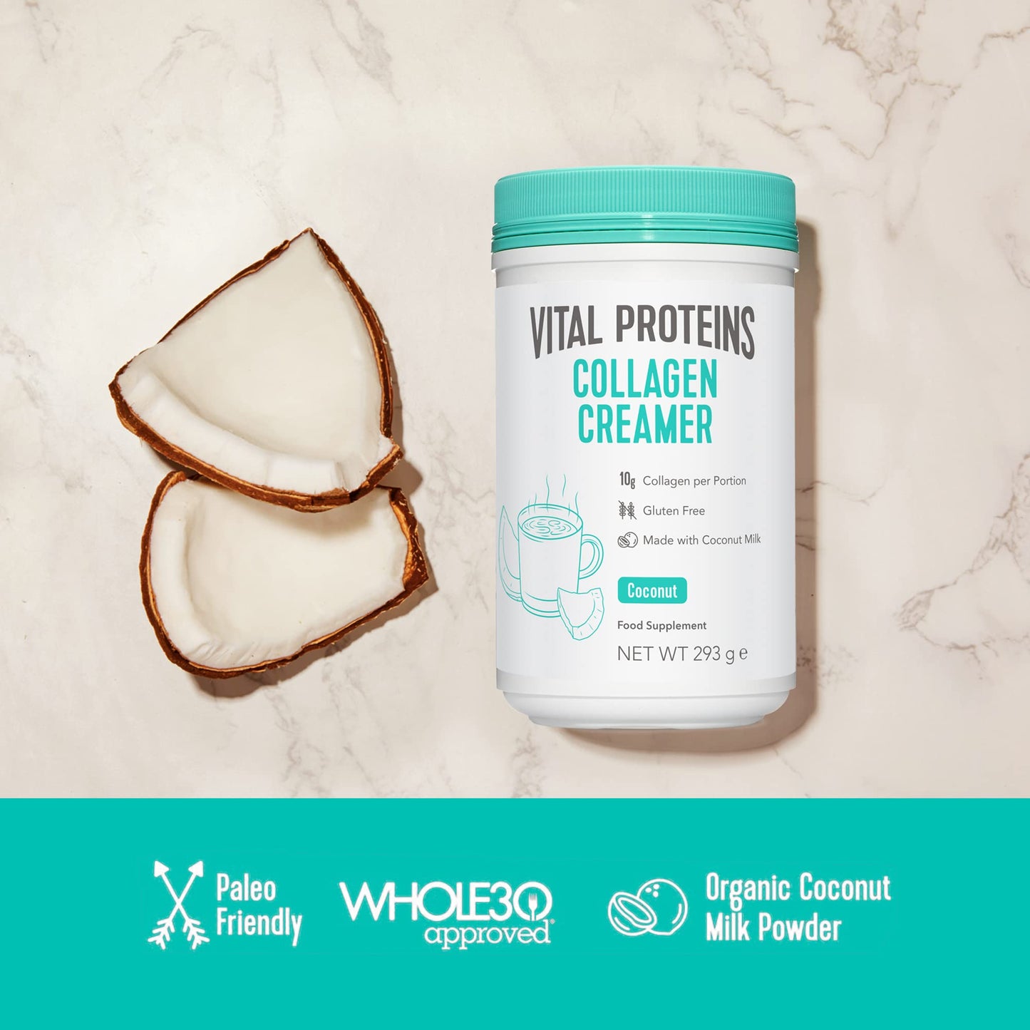 Vital Proteins Collagen Coffee Creamer, No Dairy & Low Sugar Powder with Collagen - Maple Wellness Supplements