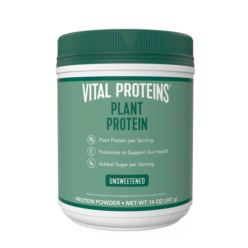 Vital Proteins Collagen Peptides Powder, 9.33 oz Unflavored + 14 oz Unsweetened Plant - Maple Wellness Supplements