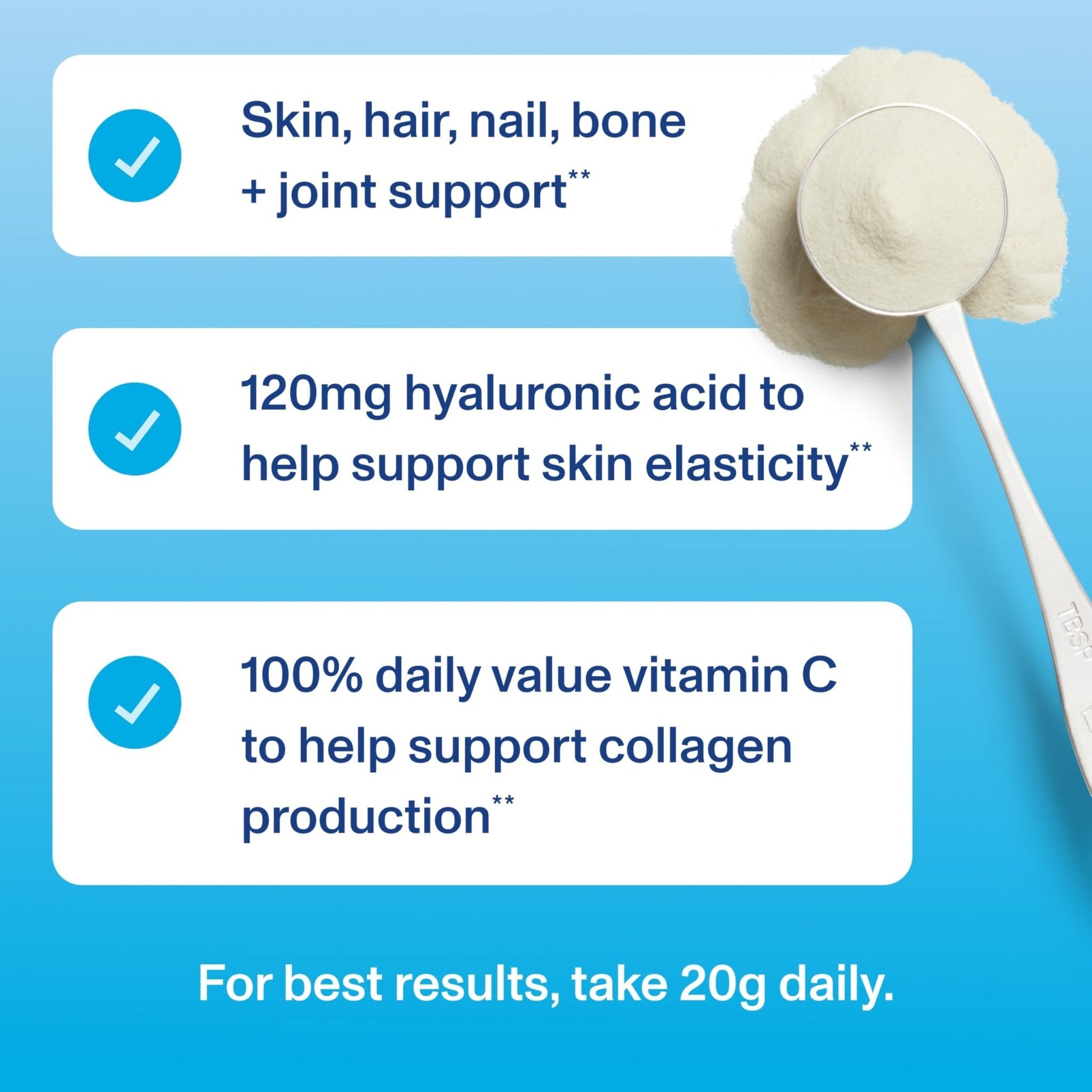Vital Proteins Collagen Peptides Powder Advanced with Hyaluronic Acid & Vitamin C, Collagen Supplements, Unflavored, 12 Servings - Maple Wellness Supplements