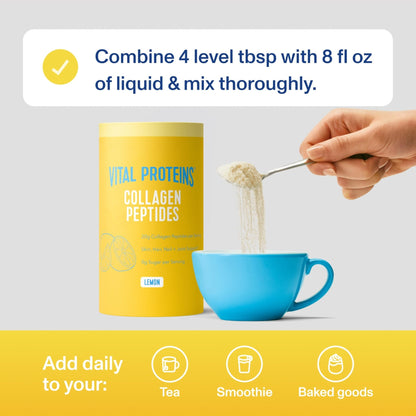 Vital Proteins Collagen Peptides Powder, Collagen Supplements, Hair & Skin Health, 14 Servings, Lemon - Maple Wellness Supplements