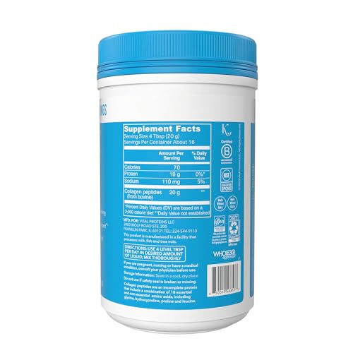 Vital Proteins Collagen Peptides Powder, Promotes Hair, Nail, Skin, Bone and Joint Health - Maple Wellness Supplements