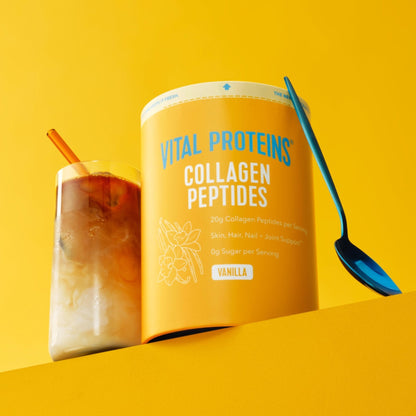 Vital Proteins Collagen Peptides Powder Vanilla - Supports Hair, Skin, Nails, Bones, Joints, Powder for Women - Maple Wellness Supplements