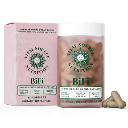 Vital Source Nutrition - BiFi Capsules - Premium Primal Organ Blend - Supports Hormone Health, Energy, Stamina & Clarity - Daily Vitality - Ancestral Supplements for Women - No Artificial Ingredients - Maple Wellness Supplements