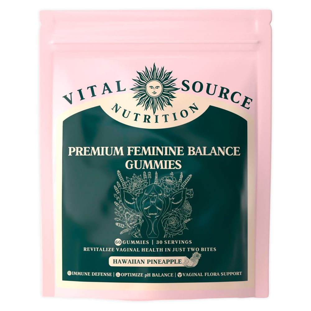 Vital Source Nutrition Vaginal Probiotic Gummies for Women - pH Balance and Immune Defense, Support Healthy Odor and Vaginal Flora - Vegan, Gluten-Free - Maple Wellness Supplements