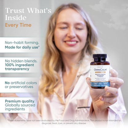 VITALCRAFT LABS OmniCalm Cortisol Supplements for Women & Men | Stress Relief & Sleep Support with Magnesium & Ashwagandha, L Theanine | 14-in-1 Cortisol Reducer, Manager, Detox – USA - Maple Wellness Supplements
