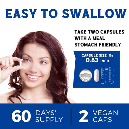 Vitalibre 10 in 1 Magnesium Complex, 420mg Elemental Magnesium | Ultra Strength, Max Absorption | Chelated Magnesium Supplement for Nerves, Bone & Heart Health | Non-GMO, 120 Vegan Capsules - Maple Wellness Supplements