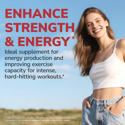 Vitalibre Creatine HCl Capsule, 750mg High Absorption Creatine Hydrochloride, Endurance, Strength, Fast Absorbing, No Load, No Bloat, Monohydrate Micronized Alternative, Once Daily, 90 Capsules - Maple Wellness Supplements