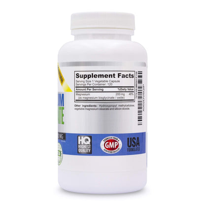 Vitalité Now! Magnesium Bisglycinate 200mg - 100% Chelated Capsules for Superior Absorption - Gentle Formula, No Laxative Effect - Sleep Energy Cramps Muscle Support - Fully Reacted & Buffered - Maple Wellness Supplements