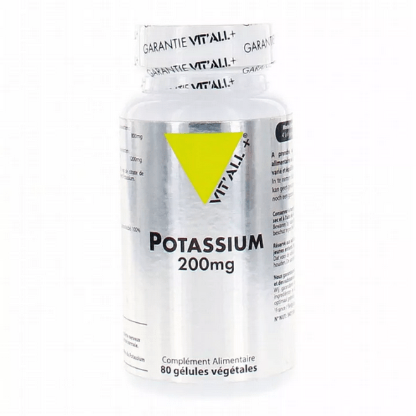 Vitall+ Potassium 200mg 80 vegetarian capsules - Maple Wellness Supplements