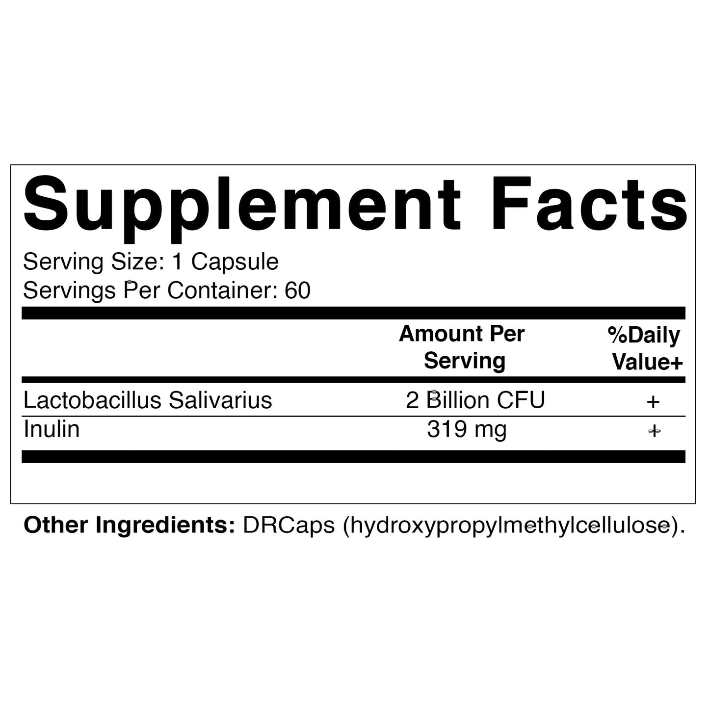 Vitamatic Lactobacillus Salivarius 2 Billion per DR Capsule - 60 Count - Digestive Support - Maple Wellness Supplements