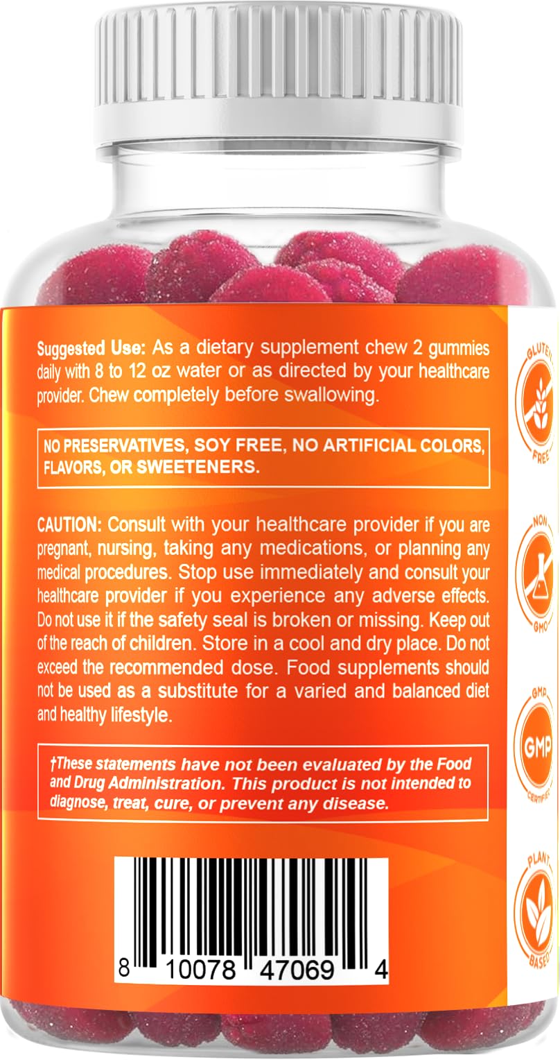 Vitamatic Magnesium Gummies 600mg per Serving – 60 Vegan Count for Relaxation, Muscle, Bone, and Energy Support - Maple Wellness Supplements