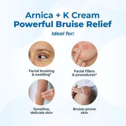 VitaMedica Arnica + Vitamin K Bruise Recovery Cream for Face & Under-Eye, Sensitive-Skin Formula, Post-Procedure Support, 0.5 oz - Maple Wellness Supplements