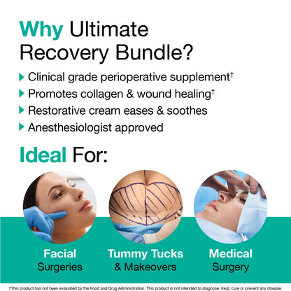 VitaMedica | Ultimate Recovery Bundle | Surgery Prep | Wound Healing | Supplements | Arnica K Oxide Cream | Hot Cold Packs | 30 Day Supply | Arnica Montana | Bromelain | Vitamin A | B Complex - Maple Wellness Supplements
