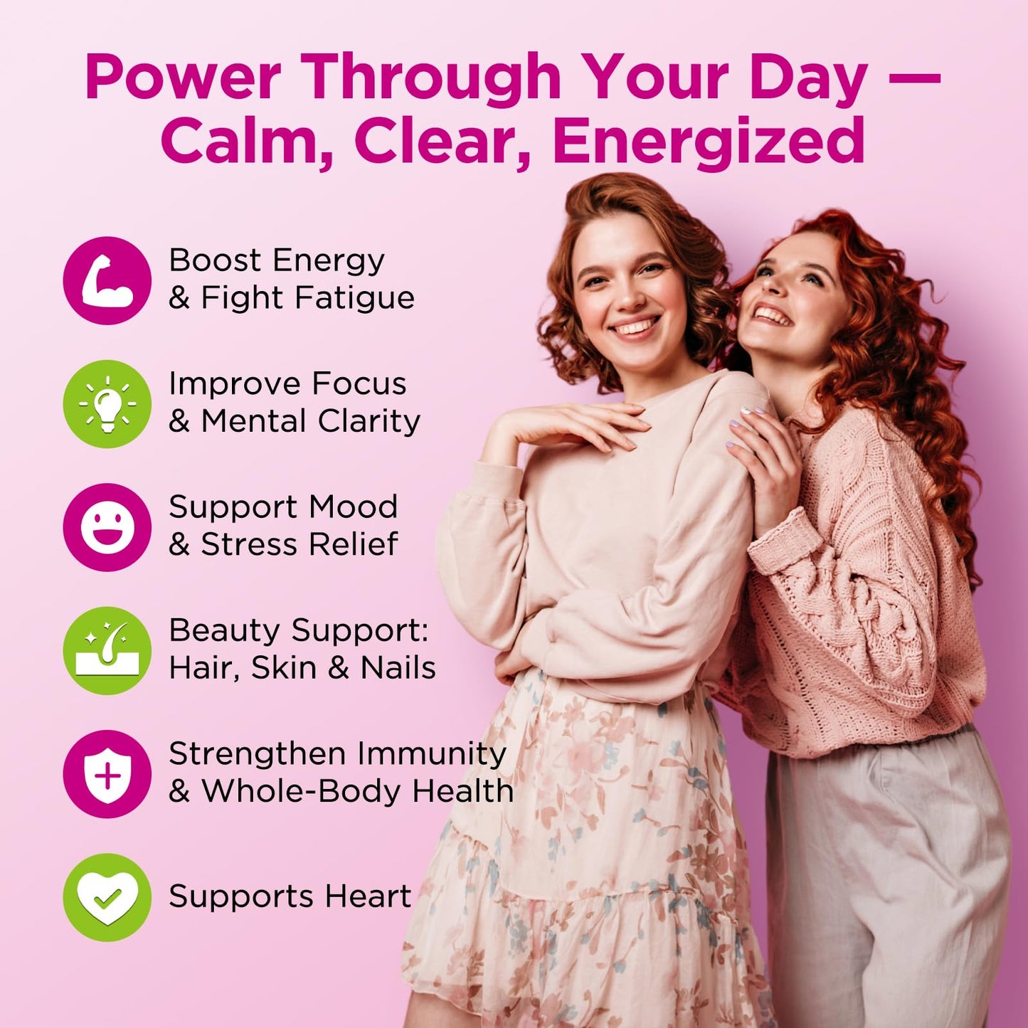 Vitamin B Complex Gummies for Women & Me, Vitamin B12, B1, B2, B3, B6, B7, B9 with Vitamin C, Zinc, Magnesium & CoQ10 for Energy, Brain, Nervous System & Mood, - Maple Wellness Supplements