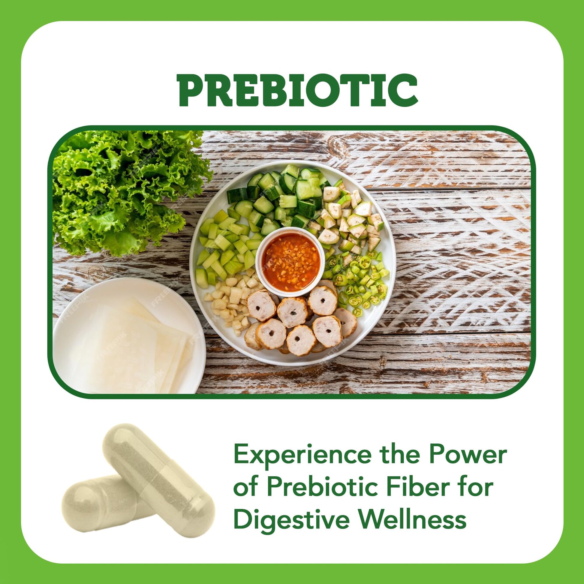 Vitamin Bounty Prebiotic Capsules - PreforPro® Prebiotics Supplement for Women & Men Digestive Health & Advanced Gut Health – No Fiber, No Bloating - Maple Wellness Supplements