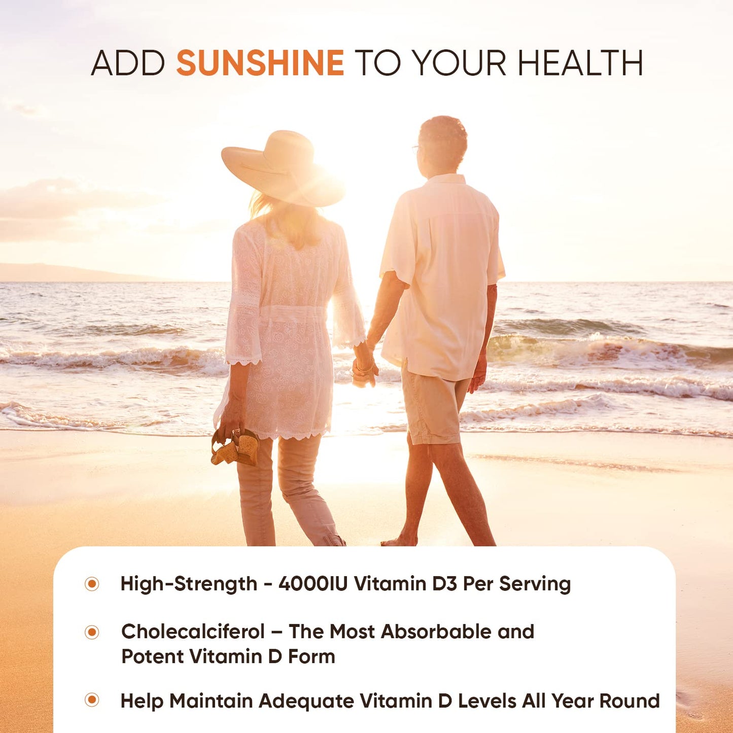 Vitamin D3 4000 IU – 400 High Strength Vitamin D Tablets (1+ Year Supply) – Vegetarian - Maple Wellness Supplements