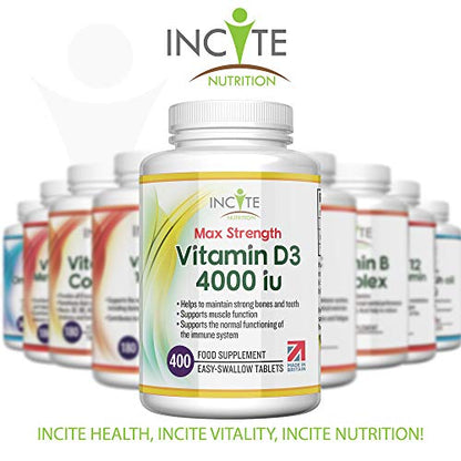 Vitamin D3 4000 iu - Vitamin D Tablets - 1 Year Supply Tablets - Vegetarian - Vitamin D - Maple Wellness Supplements