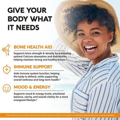 Vitamin D3 K2 - Vitamin D3 10000 iu & K2 as MK-7 120 mcg - Immune & Mood Support, for Bone & Teeth Health - with Magnesium, Zinc & Vitamin C & B12 - Highly Bioavailable - Maple Wellness Supplements