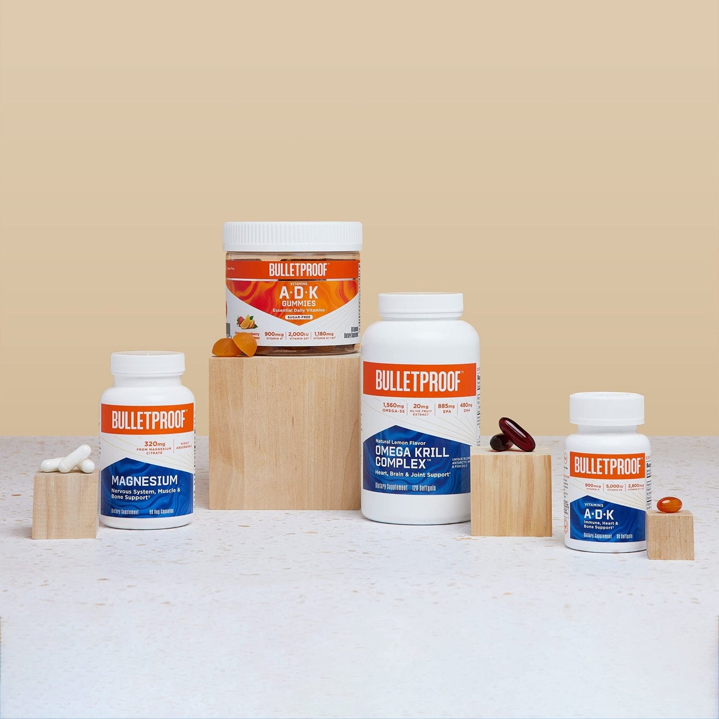 Vitamins A-D-K, 30 Softgels, 900mcg Vitamin A, with 5000 IU D3, K1, K2, K3, High Potency - Maple Wellness Supplements