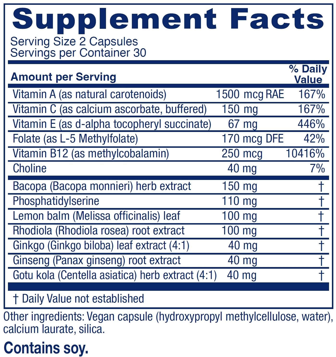 Vitanica MindBlend, Brain Support, Vegan, 60 Capsules - Maple Wellness Supplements