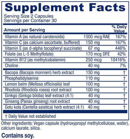 Vitanica MindBlend, Brain Support, Vegan, 60 Capsules - Maple Wellness Supplements