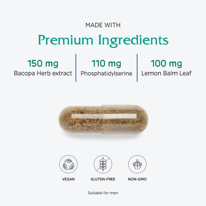 Vitanica MindBlend, Brain Support, Vegan, 60 Capsules - Maple Wellness Supplements