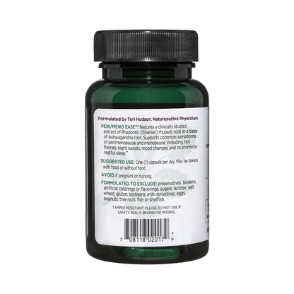 Vitanica Peri/Meno Ease - for Perimenopause and Menopause Symptoms - Hot Flash Relief with Clinically Studied Siberian Rhubarb Extract - Supports Sleep and Stress with Ashwagandha - Vegan - 30 Caps - Maple Wellness Supplements