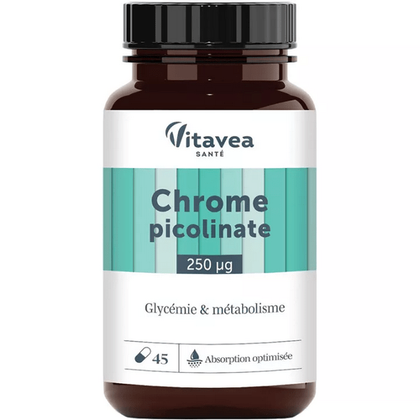 Vitavea Chrome Picolinate 250µg Glycemia & Metabolism 45 capsules - Maple Wellness Supplements