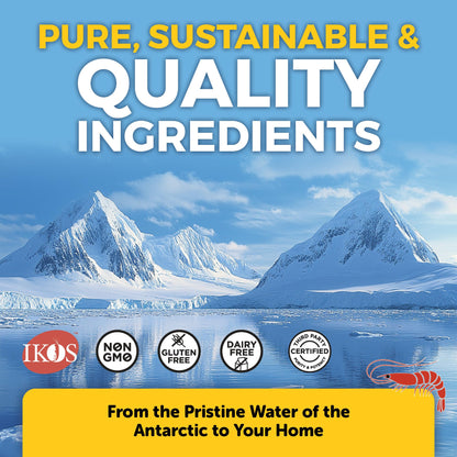 Viva Naturals Antarctic Krill Oil Omega 3 Supplements 1250 mg - DHA EPA Omega-3 & Astaxanthin Concentration for Joint Health, - Maple Wellness Supplements